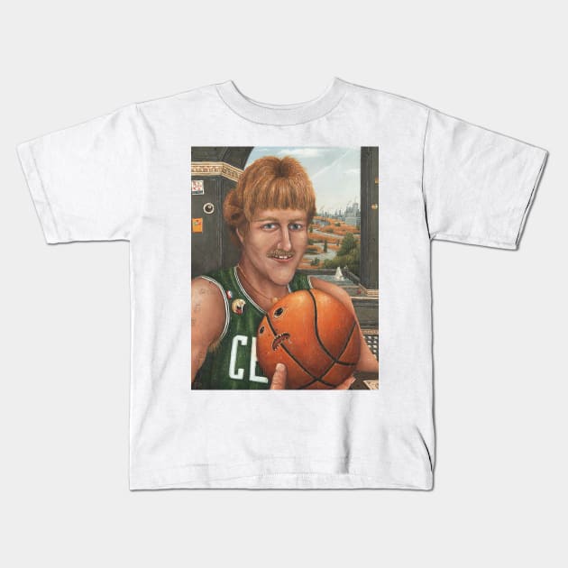 Larry Bird Kids T-Shirt by John Rego 